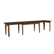 Pemberly Row Transitional Wood Extendable Dining Table in Rustic Amber