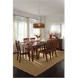 Pemberly Row Transitional Wood Extendable Dining Table in Rustic Amber