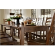 Pemberly Row Transitional Wood Extendable Dining Table in Rustic Amber