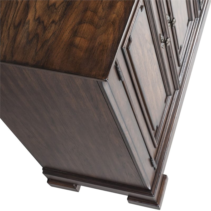 Pemberly Row Medium Brown Buffet with French & English Dovetail Construction