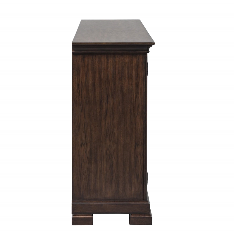 Pemberly Row Medium Brown Buffet with French & English Dovetail Construction