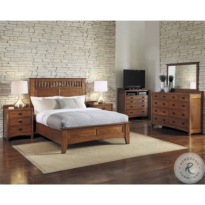 Pemberly Row Solid Wood 10-Drawer Bedroom Dresser in Harvest