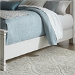 Pemberly Row Contemporary Magnolia Manor White Queen Panel Bed
