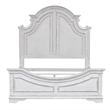 Pemberly Row Contemporary Magnolia Manor White Queen Panel Bed