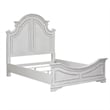 Pemberly Row Contemporary Magnolia Manor White Queen Panel Bed