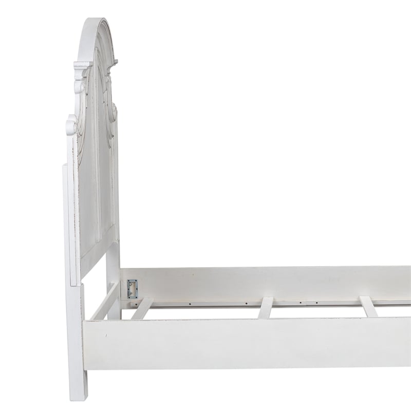 Pemberly Row Contemporary Magnolia Manor White Queen Panel Bed
