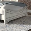 Pemberly Row Contemporary Magnolia Manor White Queen Panel Bed