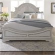 Pemberly Row Contemporary Magnolia Manor White Queen Panel Bed