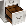 Pemberly Row Contemporary Wood Magnolia Manor White Finish Desk