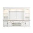 Pemberly Row Magnolia Manor White Entertainment Center with Piers