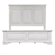 Pemberly Row Engineered Wood Contemporary White King Panel Bed