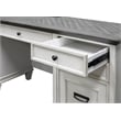 Pemberly Row Contemporary White Wood Double Pedestal Desk Executive Desk