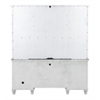Pemberly Row Contemporary Wood Credenza Office Desk Writing Table White