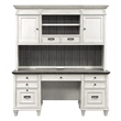 Pemberly Row Contemporary Wood Credenza Office Desk Writing Table White