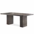 Pemberly Row Contemporary Washed Gray Twin Pedestal Dining Table