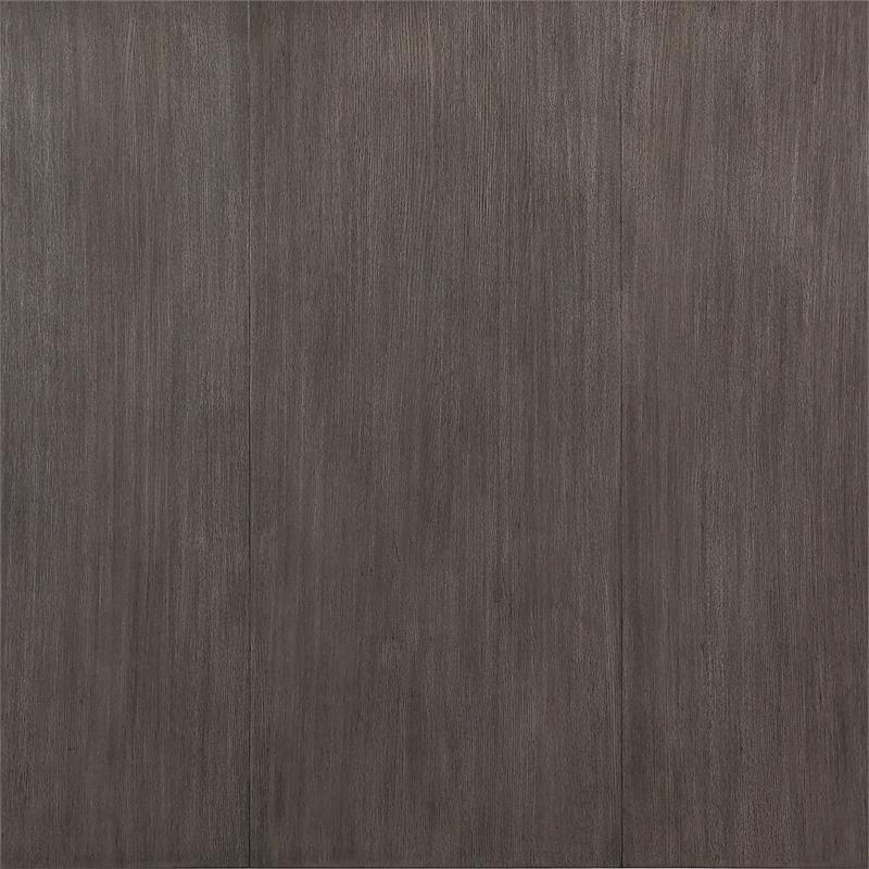 Pemberly Row Contemporary Washed Gray Twin Pedestal Dining Table