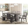 Pemberly Row Contemporary Washed Gray Twin Pedestal Dining Table