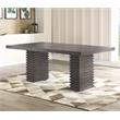 Pemberly Row Contemporary Washed Gray Twin Pedestal Dining Table