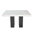 Pemberly Row White Marble Top Rectanglular Counter Height Dining Table