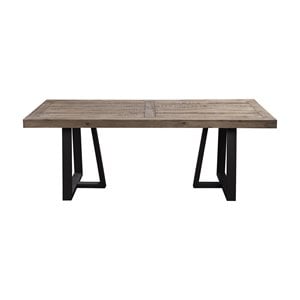 Pemberly Row Contemporary Rectangular Wood Dining Table in Natural-Black