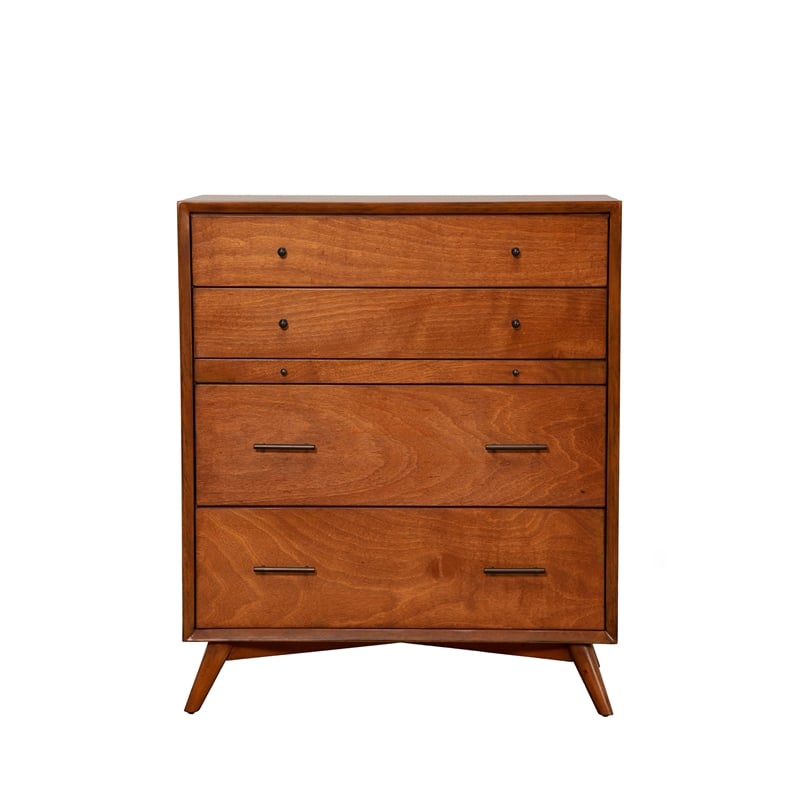 Pemberly Row Mid-Century Multi-Function Chest in Acorn (Brown)