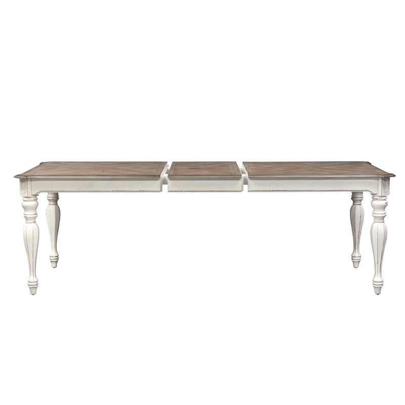 Pemberly Row Contemporary Magnolia Manor Long Rectangular Leg Table