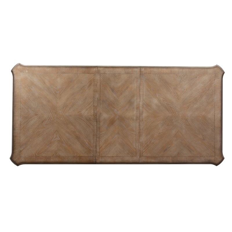 Pemberly Row Contemporary Magnolia Manor Long Rectangular Leg Table