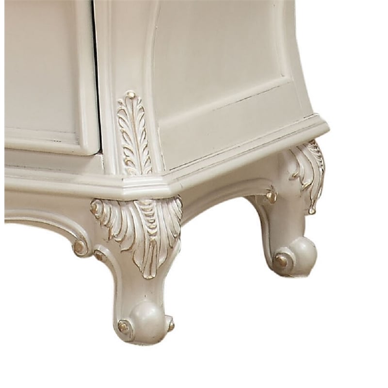 Pemberly Row Contemporary Wood Dresser in Pearl White Finish