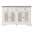 Pemberly Row Engineered Wood Contemporary Magnolia Manor White Hall Buffet