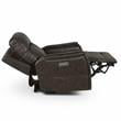 Pemberly Row Contemporary Brown Faux Leather Power Media Recliner