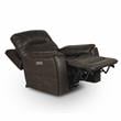 Pemberly Row Contemporary Brown Faux Leather Power Media Recliner