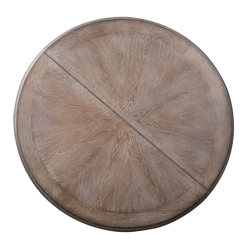 Pemberly Row Contemporary Magnolia Manor White Pedestal Table