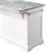 Pemberly Row Contemporary Wood Kitchen Island in White Finish