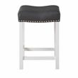 Pemberly Row Contemporary Wood White Kitchen Island 3-Piece Set