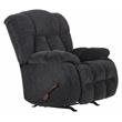 Pemberly Row Rocker Recliner in Slate Gray Polyester Chenile Fabric