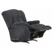 Pemberly Row Rocker Recliner in Slate Gray Polyester Chenile Fabric