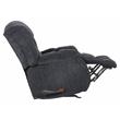Pemberly Row Rocker Recliner in Slate Gray Polyester Chenile Fabric