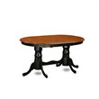 Pemberly Row Wood Butterfly Leaf Dining Table in Black/Cherry