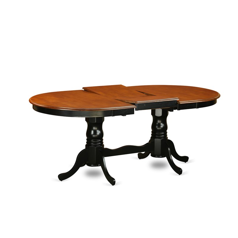 Pemberly Row Wood Butterfly Leaf Dining Table in Black/Cherry