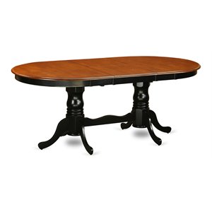 Pemberly Row Wood Butterfly Leaf Dining Table in Black/Cherry