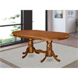Pemberly Row Wood Butterfly Leaf Dining Table in Saddle Brown