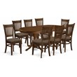 Pemberly Row Contemporary 9-piece Wood Dining Table Set in Espresso
