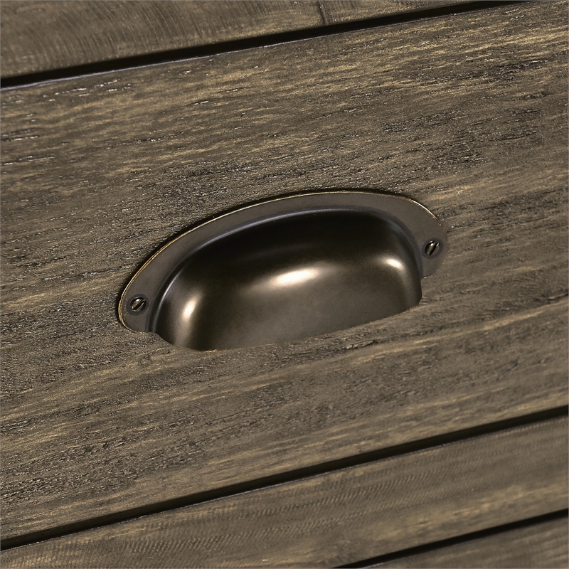 Pemberly Row 4-drawer Reclaimed Pine Wood Sideboard in Weathered Brown