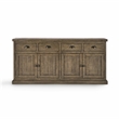 Pemberly Row 4-drawer Reclaimed Pine Wood Sideboard in Weathered Brown
