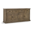 Pemberly Row 4-drawer Reclaimed Pine Wood Sideboard in Weathered Brown