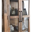 Pemberly Row Transitional Reclaimed Pine Display Cabinet in Natural