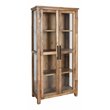 Pemberly Row Transitional Reclaimed Pine Display Cabinet in Natural