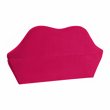 Pemberly Row Contemporary Handmade Hot Pink Finish Velvet Settee