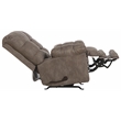 Pemberly Row Oversized Extension Footrest Rocker Recliner in Gray Fabric
