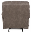 Pemberly Row Oversized Extension Footrest Rocker Recliner in Gray Fabric